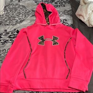 Under Armour Bright Pink Hoodie with Camo Accents